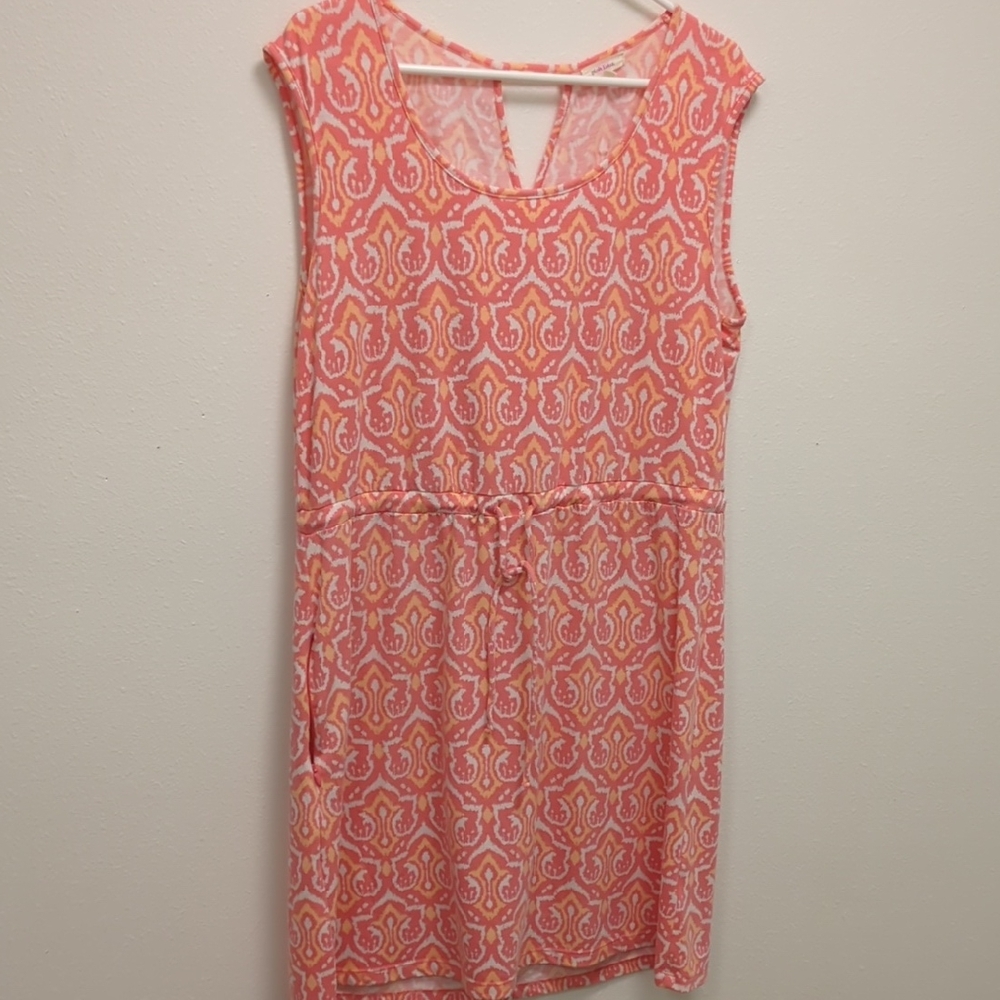 Chic Pink Lotus Dress – Flirty Fit & Flare Style - Cut Out In Back - Colorful